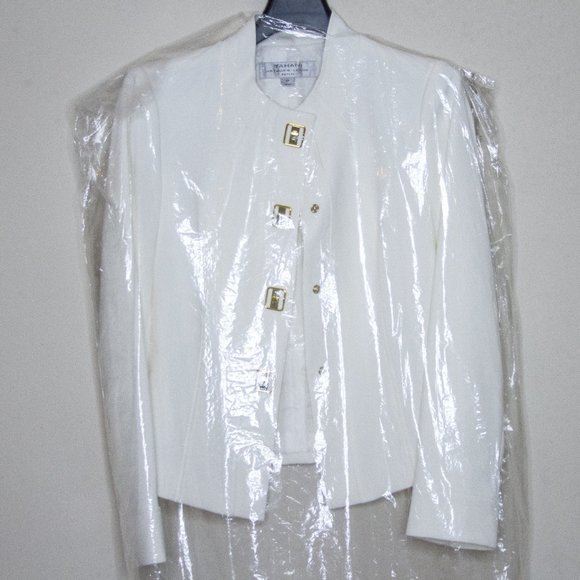 TAHARI ARTHUR S. LEVINE PETITE WHITE JACKET - Picture 12 of 12